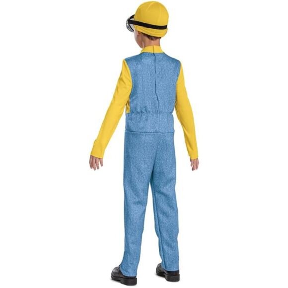 Bob Minions Costume for Kid Official Minion Jumpsuit Outfit with Goggles and Hat - Picture 2 of 6